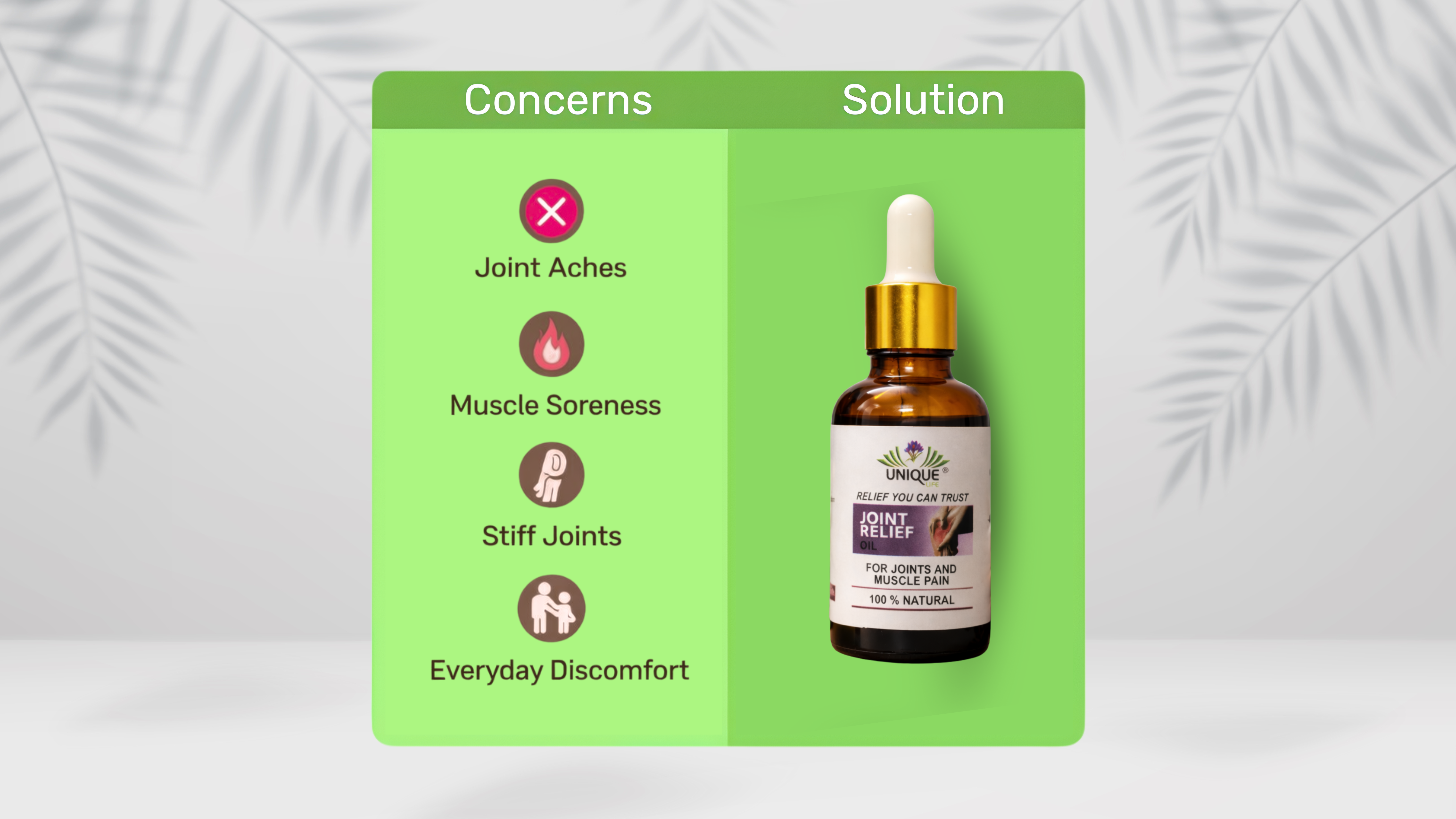 unique life pain relief oil